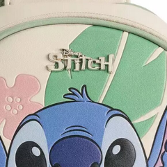 Disney Lilo and Stitch Hawaiian Floral Sling Crossbody Bag with Stitch Keychain - Picture 6 of 8